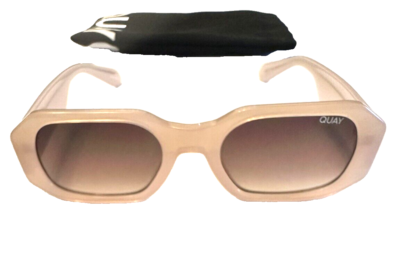Quay Australia Hyped Up Narrow Hexagon Pink Sunglasses with  display picture 2