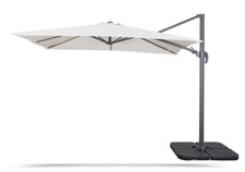 Ombrellone da giardino 3x4 m Umbrella CATHERING palo laterale telo ecrù airvent