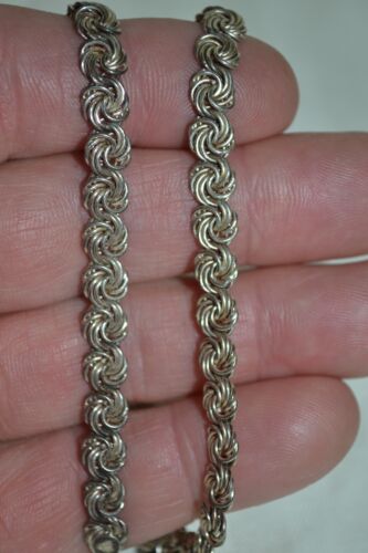 3 Sterling Silver Necklace Lot 45.8 grams Chunky Infinity Knot Link Not Scrap We - Picture 1 of 5