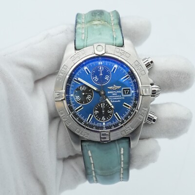 Breitling Galactic Chronograph II Blue Dial A13364 Automatic With Box/Papers