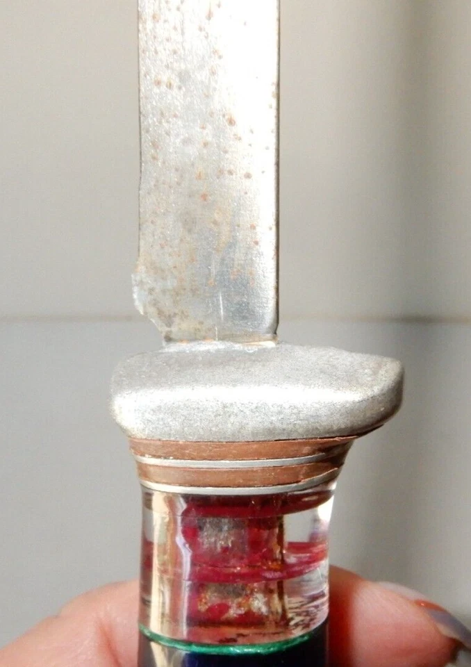 Cuchillo para filete vintage hecho a medida de 8 1/4", aluminio + mango acrílico NUNCA USADO Foto 4 de 4