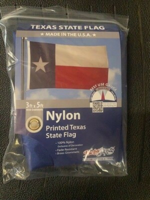 Betsy Flags Nylon TEXAS State Flag 3 x 5 with Brass Grommets Made in USA (NEW)