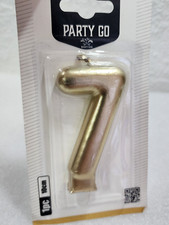 UVTQSSP 3.54 in Birthday Cake Topper Number 7, Gold