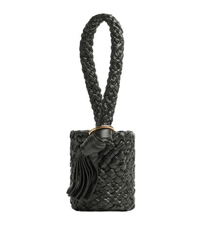 BOTTEGA VENETA Kalimero Small $7500 Dark Green Leather Bucket Bag New/Authentic