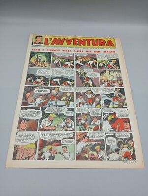 newspaper L'AVVENTURA year 1949 number 119 Cino e Franco in the valley of the two magicians