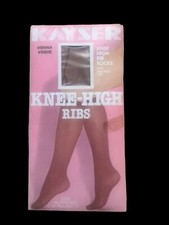 Vintage Kayser Knee High Rib Socks VIENNA VOGUE ONE SIZE