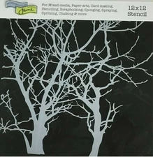 Crafters Workshop Large Tree Branches Stencil For Wall Painting 12" Art Template