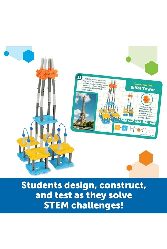 STEM Explorers Bridge Builders Classroom Set, STEM Construction Toys For Kids - Image 2 of 4