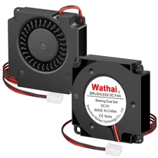 2Packs DC Blower Fan 4010 Radial Cooling Fan 5V 2 Pin DC 40Mm X 10Mm Dual Ball