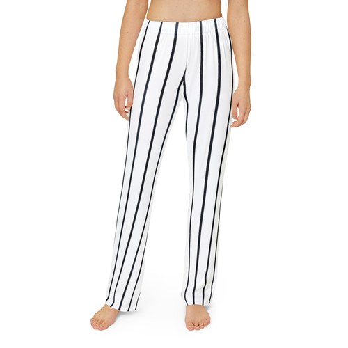 Kids Pajama Pants (AOP) - Black and White Stripes - Picture 2 of 6