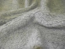 Faux Fur SHERPA FLEECE Sheepskin Fabric Material - GREY