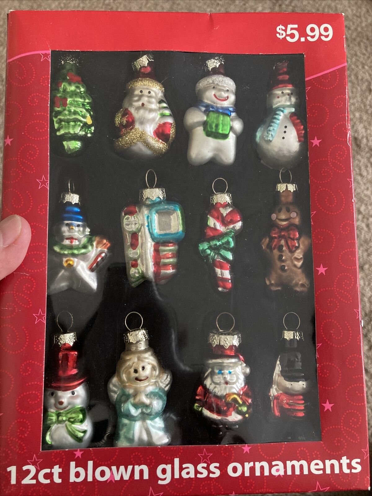 Merry Brite 12ct Blown Glass Christmas Mini Ornaments 2.5 in 2008 ...