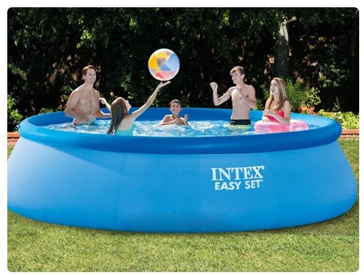 Family Outdoor Large Inflatable Swimming Pool Round Bracket Water Playing Blue
