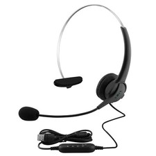 Single Ear Call Center USB Headset with Microphone Noise Cancelling