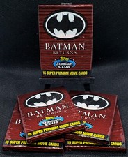 1992 Topps Stadium Club BATMAN RETURNS 15 Premium Movie Cards 5 Sealed Packs