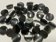 Classic Italian Smoke Grey Poly Pearl Shank Button 15mm 5/8"