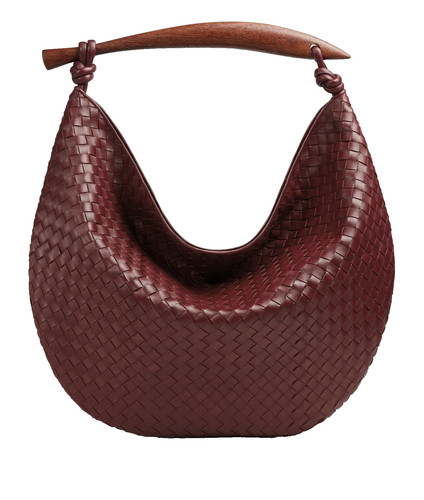 Bottega Veneta Sardine Bermuda $12500 Cherry/Rhum Maxi Bag New And Authentic