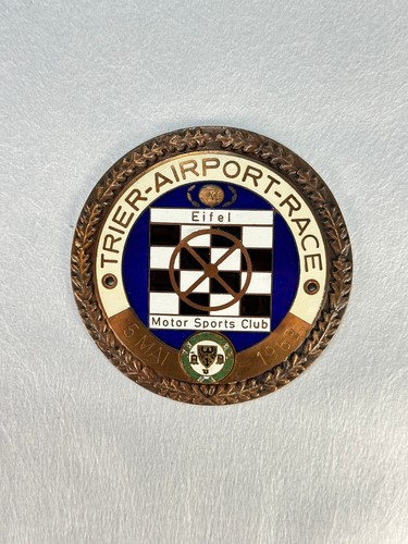 Plakette Badge Trier Airport Race 5.MAi 1963 Eifel Motor Sports Club ADAC Ø 9,0 - Bild 2 von 4