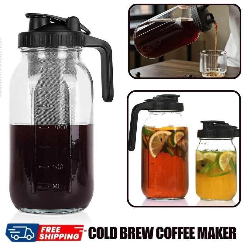 Cold Brew Coffee Maker with Stainless Steel Filter for Coffee iced tea