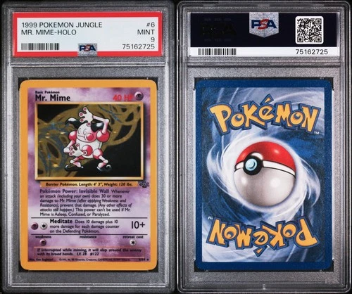 PSA 9 Mr. Mime 6/64 Holo Rare - Pokemon Jungle - Vintage WOTC