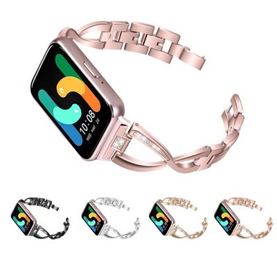 Damen Diamant Edelstahl Metall Armband für Samsung Galaxy Fit 3 SM-R390