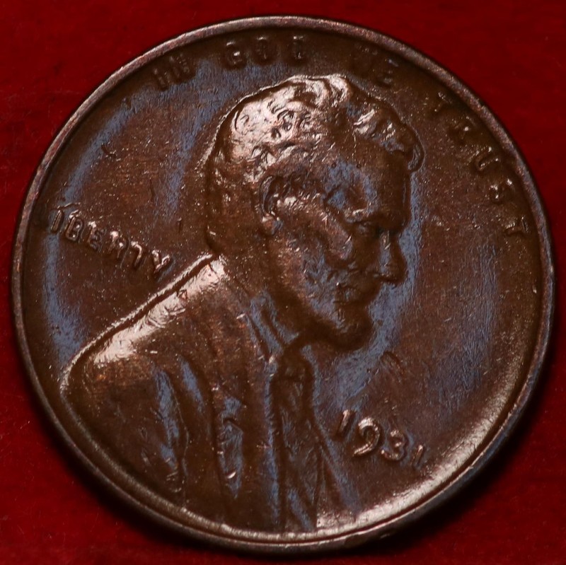 1931 Philadelphia Mint Copper Lincoln Wheat Cent