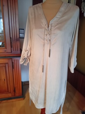 Rinascimento KLEID Sommerkleid Gr S 36 beige elegant