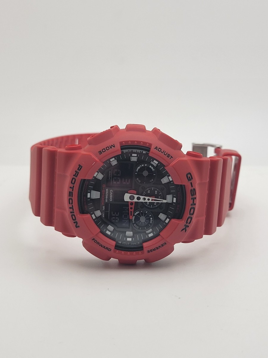 CASIO G SHOCK PROTECTION GA-100B 5081 DIGITAL/ANALOG WRISTWATCH
