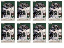 (8) 1990 Fleer #79 Jerome Brown Philadelphia Eagles Card Lot