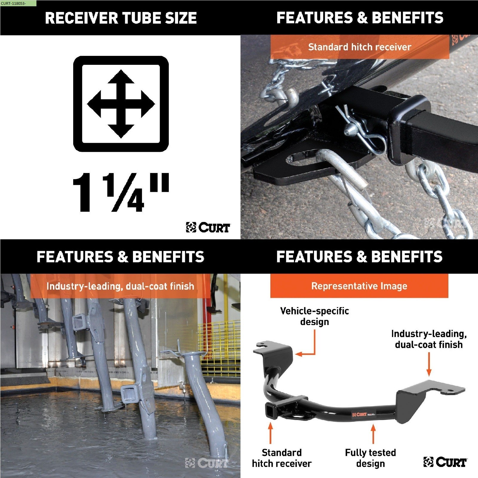 Curt Class 2 Trailer Hitch w/Mount & Wiring for 2010-2011 Buick Lucerne