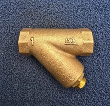 1" NPT Threaded Bronze Y-Strainer With Plug LEAD-FREE