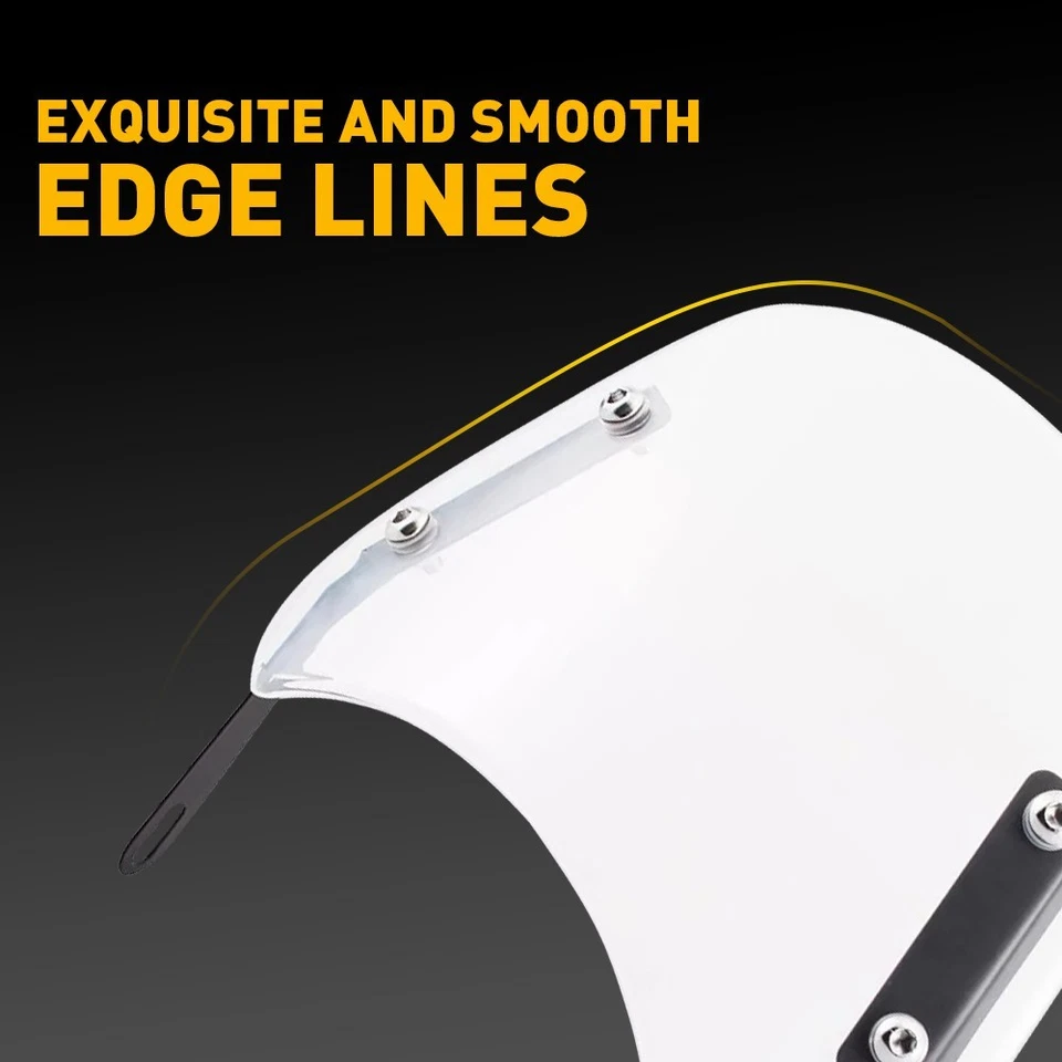 Parabrisas delantero transparente para motocicleta con soporte de montaje 5"-7" Foto 2 de 4