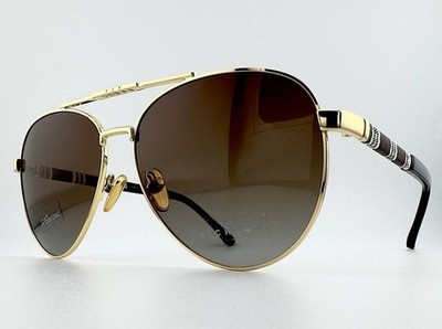 Thom Richard TR9039 Men's Aviator Sunglasses Polarized Gold Brown Gradient NEW