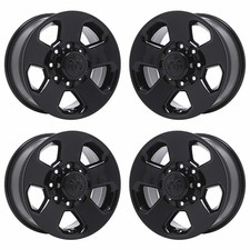 17 Dodge Ram 2500 Gloss Black Wheels Rims Factory Oem 2498 2010-2018 Set