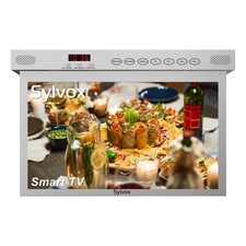 SYLVOX 15.6'' Smart Mini Kitchen TV for  Television Rotation& Folding Silver