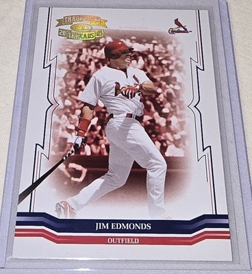 2005 Donruss Throwback Threads Gold Century Proof /100 Jim Edmonds