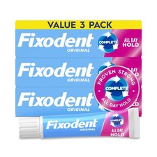 Fixodent Complete Original Denture Adhesive Cream, 2.4 oz, 3 Pack (Packaging May
