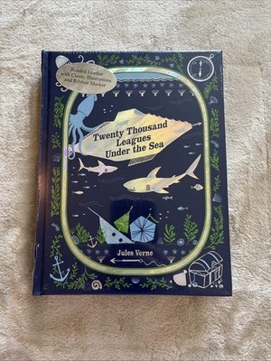 NEW Twenty Thousand Leagues Under the Sea Book Bonded Leather Silver Edge Sealed