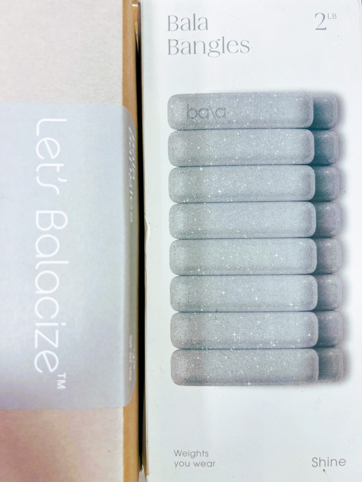 BALA Bangles - SILVER  Adjustable Ankle/Wrist Weights  2  X  2 Lbs Each NEW