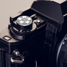 Shutter Button Silver Camera Soft Release Button Threaded, for Fuji