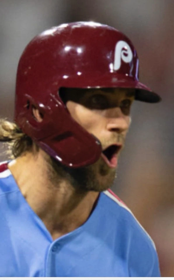 CASCO PHILADELPHIA PHILLIES BRYCE HARPER RETRO RAWLINGS MACH PRO RARO Foto 3 de 4