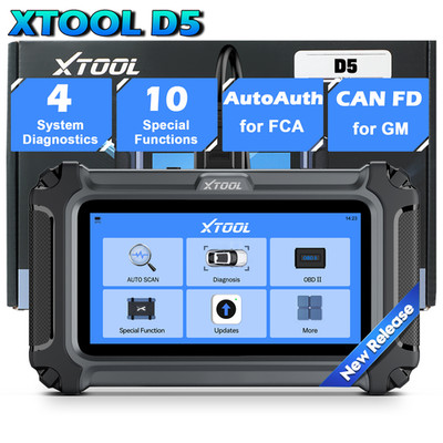 XTOOL D5 OBD2 Scanner Diagnostic Tool 10+Services Engine ABS SRS Transmission