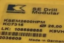 Original cemented carbide blade 1 tablet KSEM2600HPM KC7315