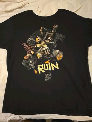 Call of Duty Black Ops 4 Ruin Retro Portrait, Black T-Shirt, Mens Size XL