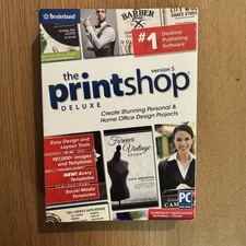 Broderbund Print Shop Deluxe Version 5 Desktop Publishing Software DVD Windows
