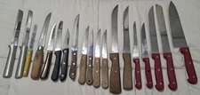 Lot Of 19 Mixed Kitchen Knives