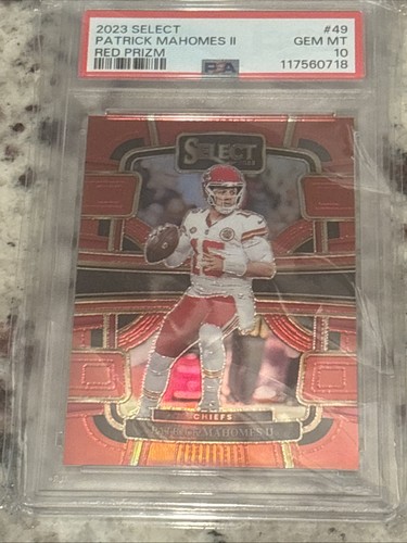2023 Panini Select - Concourse Patrick Mahomes II #49 Red Prizm /99 PSA10
