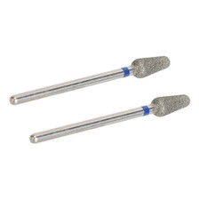 2x Nail Art Drill Bits Rough Surfaces Remove Dead Skin Nail Polishing Heads NEW