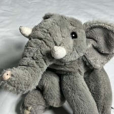 FAO Schwarz GREY ELEPHANT Plushie Stuffed Animal Soft FLUFFY Toy