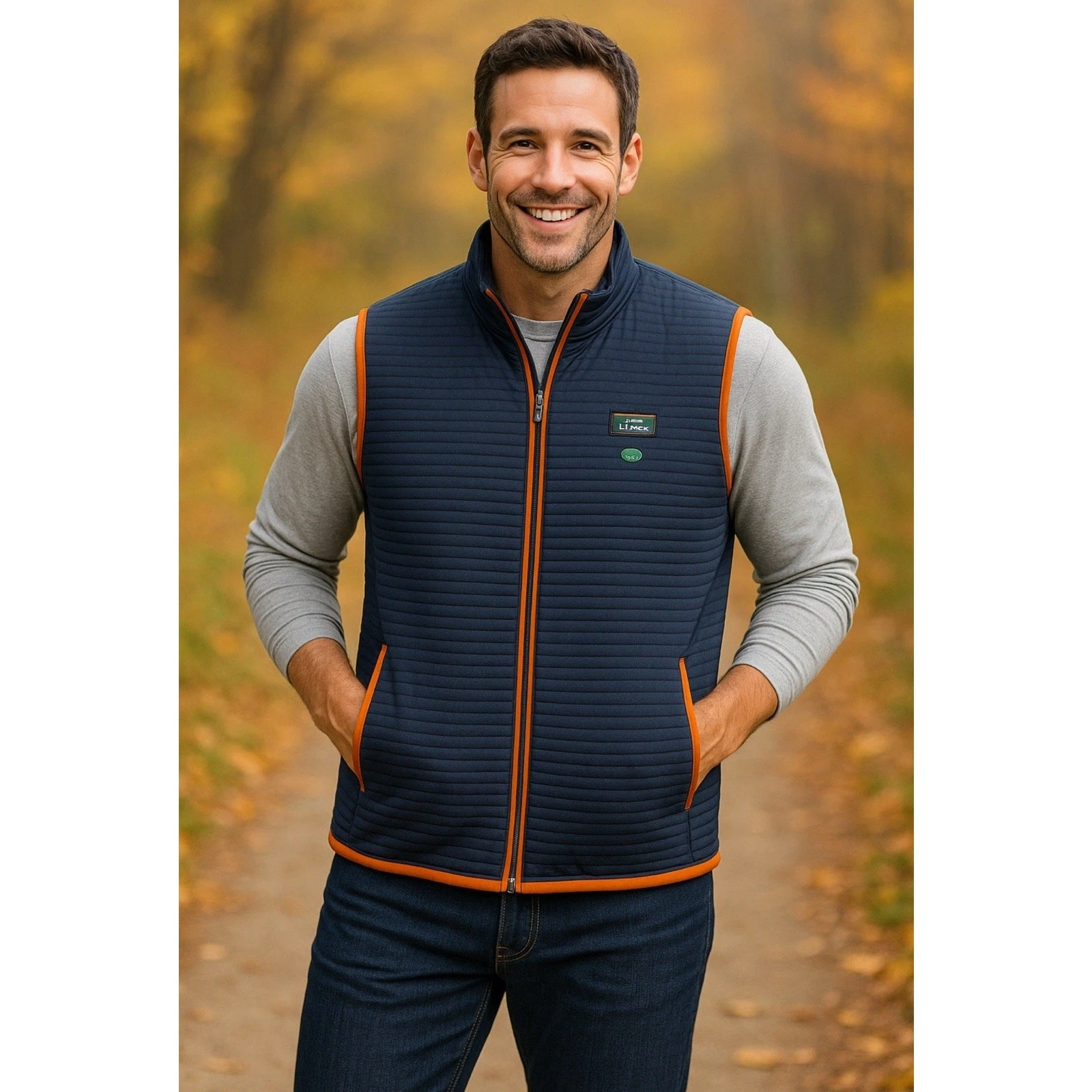 LL Bean Airlight Vest Mens XXL Full Zip Stretch Lightweight Navy Blue 513274